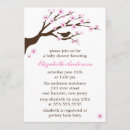 Search for pink cherry blossom baby shower invitations Sakura