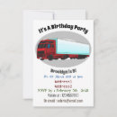 Search for semi truck birthday invitations Transportation