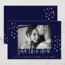 Search for navy silver save the dates Blue and silver