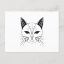 Search for black and white abstract art postcards Cat