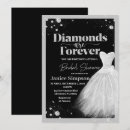 Search for black and silver bridal shower invitations Minimal