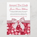 Search for around the clock bridal shower invitations Modern
