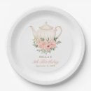 Search for tea party paper plates Watercolor teapot