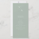 Search for monogram wedding programs Minimalist