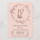Search for girl 18th birthday invitations Rose gold