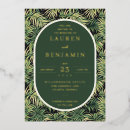 Search for green leaves border wedding invitations Botanical