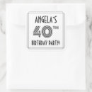 Search for 40th birthday celebration stickers 40 years old