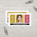 Search for podcast business cards Radio host