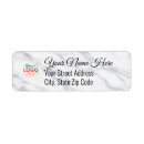 Search for marble return address labels Minimalist