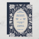 Recherche de de gris bleu mariage invitations Minuit été fleuris bohème