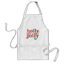 Search for holly jolly aprons Holiday typography