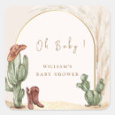 Search for cowboy baby shower stickers Cactus
