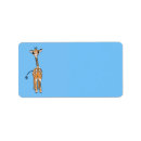Search for blue giraffe return address labels Cute