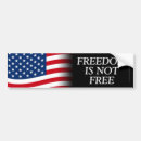 Search for freedom is not free bumper stickers Patriotic