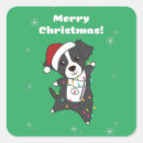 Search for collie dog stickers Xmas