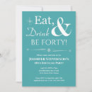 Search for turquoise 40th birthday invitations Feminine