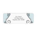 Search for black and teal return address labels Elegant