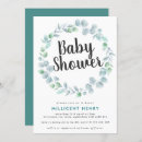 Search for eucalyptus wreath baby shower invitations Green