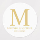 Search for gold save the date stickers Initial
