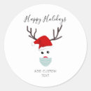 Search for funny reindeer stickers Face mask