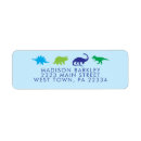 Search for cute dinosaur return address labels Boy