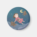 Recherche de nuit de filles refrigérateur magnets Mignon