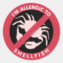 Search for shellfish allergy stickers Crab
