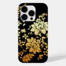 Search for golden flowers iphone cases Black