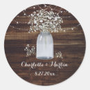 Search for rustic mason jar wedding stickers Wood