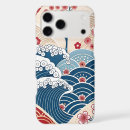 Recherche de motif japonais iphone coques Motif de vague océanique