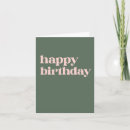 Search for green birthday cards Retro
