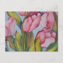 Recherche de tulipe cartes postales Aquarelle
