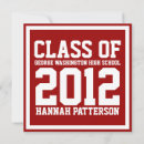Search for red graduation invitations Red and white