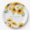 Search for rustic wedding plates Sunflowers