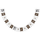 Search for cow print bunting flags Black and white