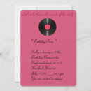 Search for record birthday invitations Black