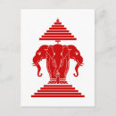 Recherche de drapeau laos cartes postales Éléphant à trois têtes