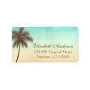 Recherche de palm tree wedding return address labels Moderne