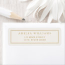 Search for gold border return address labels Simple