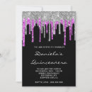Search for magenta and silver invitations For kids