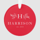 Recherche de monogramme t ornements Rouge