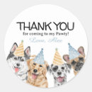 Search for puppy party stickers Thank you