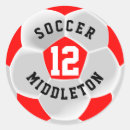 Search for red soccer ball stickers Futbol