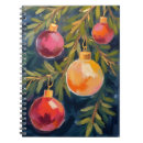 Search for christmas tree ornaments notebooks Red
