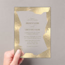Recherche de faux gold foil invitations Feuille d'or