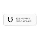 Search for horseshoe return address labels Cowboy