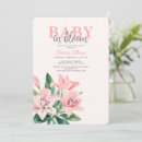 Search for pink lily invitations Baby in bloom