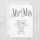 Search for mr and mrs wedding invitations Typography