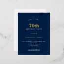 Search for blue 70th birthday invitations Glam