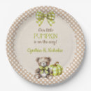 Search for autumn plaid plates Little pumpkin